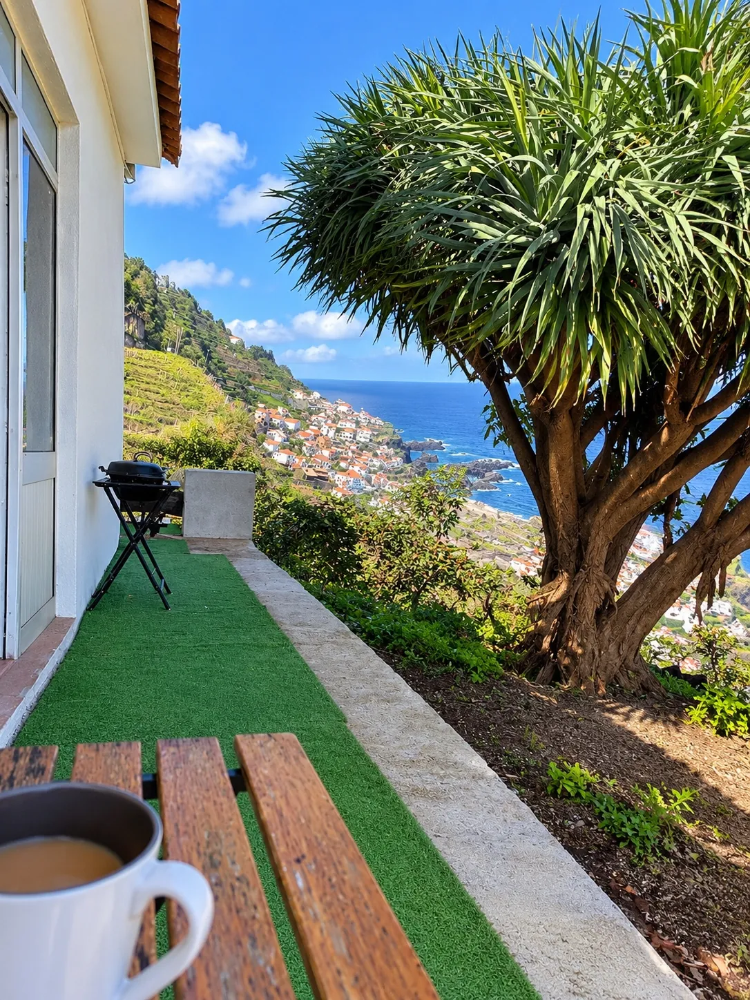 Morning coffee with the north-coast view